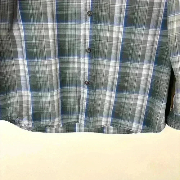 CARHARTT Green Plaid Durable 100% Cotton Long Sleeve Button Down Shirt Size L - Picture 3 of 14